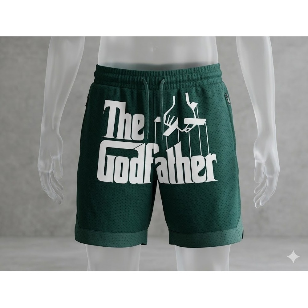Shoe Palace x The Godfather Green Mesh Shorts Men's Medium Limited Collab
